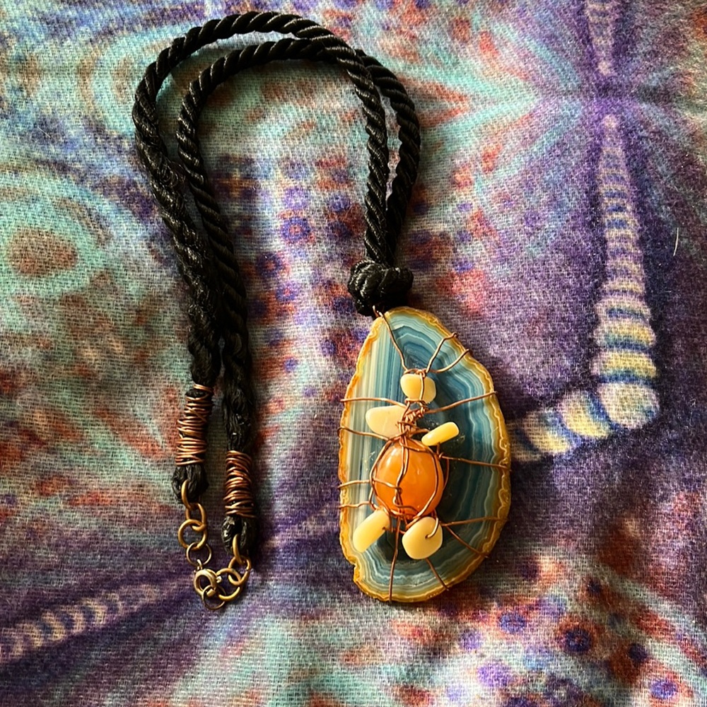 Agate Turtle Wire Wrap